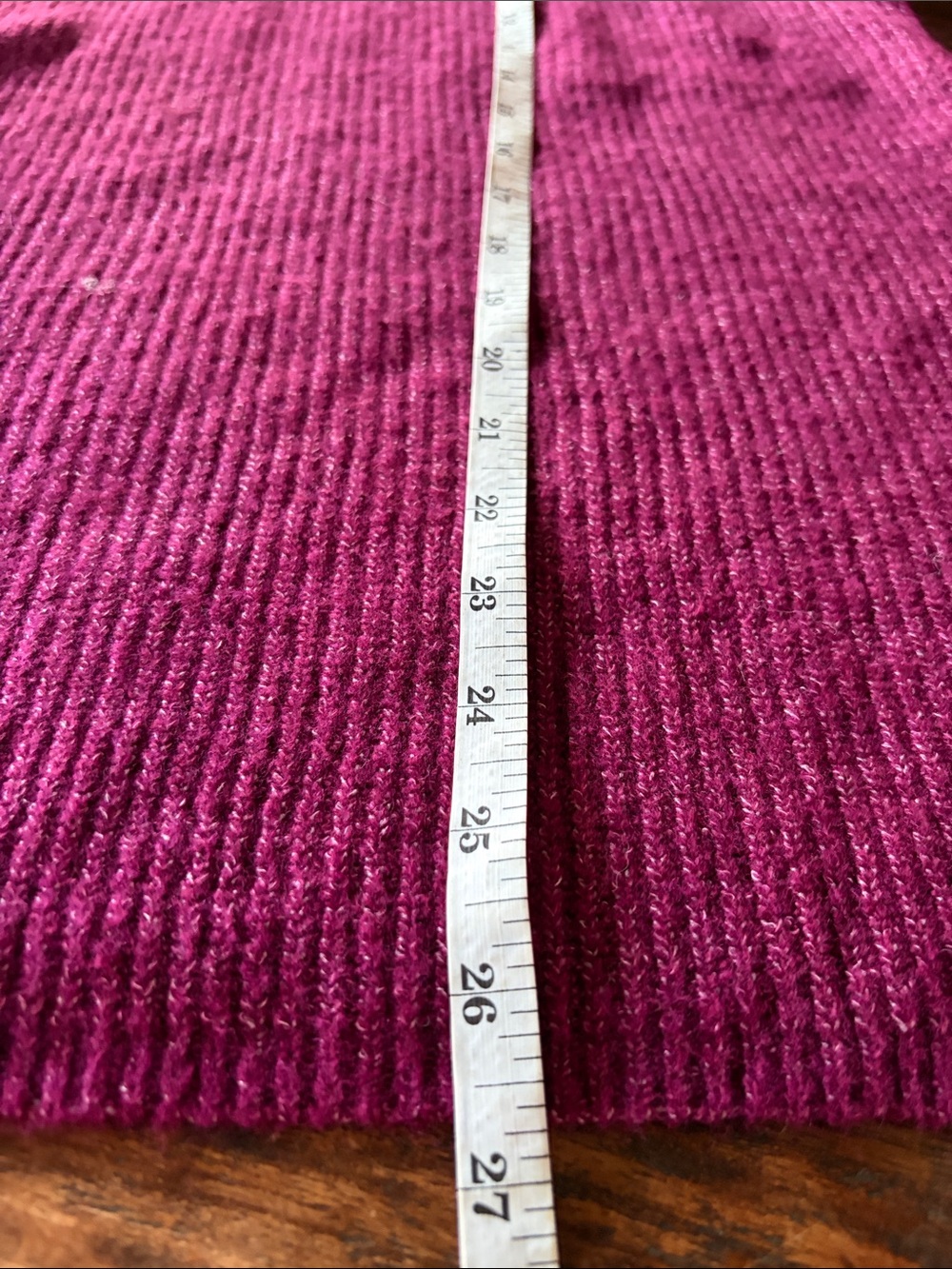 Pure Jill V-Neck Sweater Tunic Longline Knit Magenta Size XS P Relaxed Fit - Picture 6 of 6